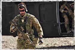 SASR Cpl Ben Roberts-Smith armed with an M-14EBR during Spec War Ops in Afghanistan in 2010.