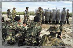 Timorese infantry undergo training from USMC and Australian instructors in Timor Leste.