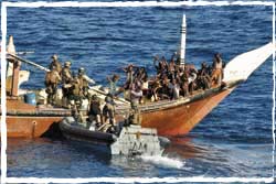 German sailors capture Somali Pirates in the Bab Al Mandah Strait.