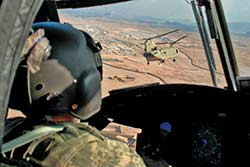 US Army 101st Combat Aviation Brigade CH-47F Chinooks from Task Force Destiny in June 2010.