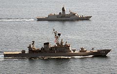 HMAS Arunta in Japan under Op Argos