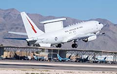 RAAF E-7A Wedgetail flying in USAF Air Weapons School Nellis Air Force Base